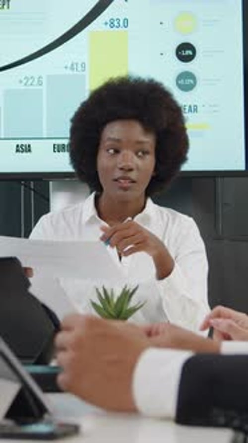 Close View of Goodlooking Highskilled Professional Diverse Experts Which Gethering Together on