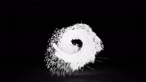 Magic Circle Rotates As an InterDimensional Portal with Sparkling Rings of Fire Visual Effect