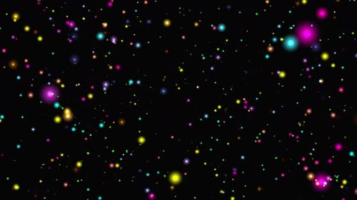 Colorful Glowing Particle Glitter Animation Background Loop