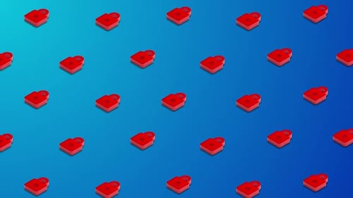 Loop d'arrière-plan d'animation d'Icones de verrouillage