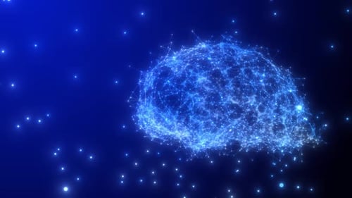 Concept of Big Data and Deep Learning Modern Technology. Futuristic Cyber Technology Innovations HD