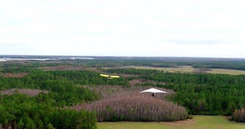 Orlando, Florida / USA - September 14, 2018: Aerial Drone, Hang Glider