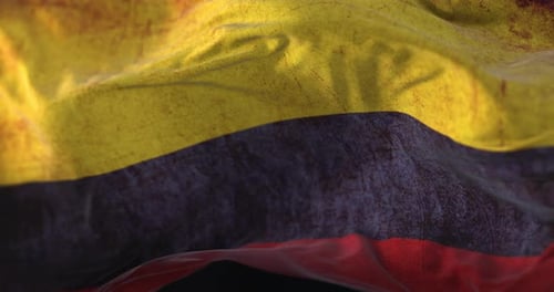 Grungy Waving Flag Animation with Distressed Texture