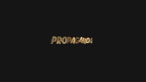 Propaganda 3D Text Gold Alpha Channel