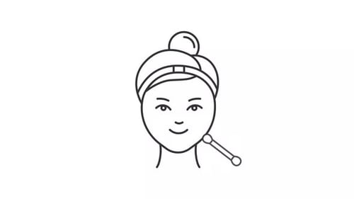 Minimalist Skincare Routine Application Animation