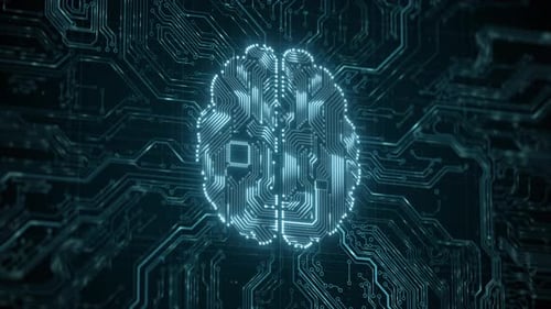 IA, intelligence artificielle et exploration de données, chat, apprentissage en profondeur, technologie des puces informatiques futuriste