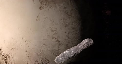 Oumuamua cerca del planeta Plutón