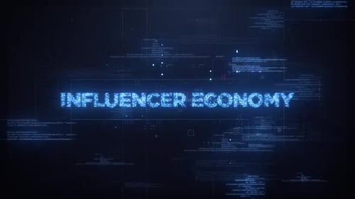 Futuristic Digital Text Reveal with Data Stream