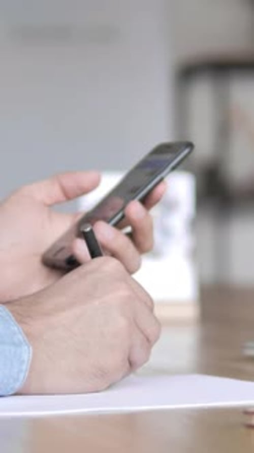 Using Smartphone and Writing Documents, Vertical Video