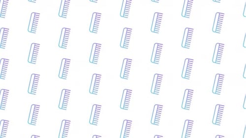 Comb White Animated Loop Background 4K