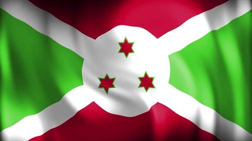 Seamless Loop of Waving Burundi Flag