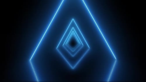 Neon Triangle Tunnel Loop