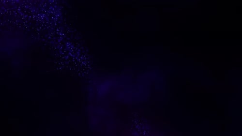 Abstract Blue Flowing Particles Motion Background