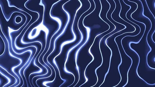 Neon Glowing Abstract Wavy Lines Background