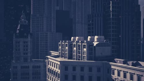 Horizonte urbano moderno con diseños arquitectónicos únicos a la luz del sol