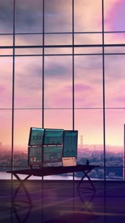 Businessman in Office and Stock Exchange Infographics