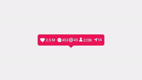 Animated Social Media Reaction Bar with Dynamic Counters