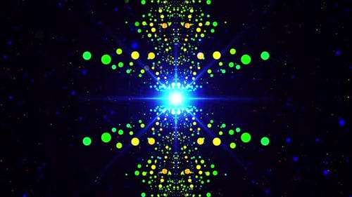 Colorful Particles VJ Tunnel Loop V2