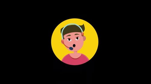 Animación de personajes de atención al cliente