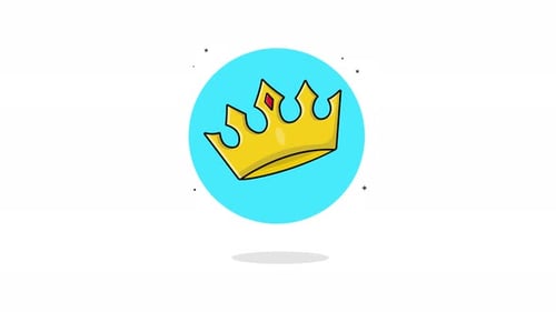 4k Golden Royal Crown Animation Video