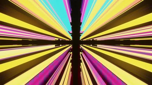 Abstract Vibrant Colorful Lines Speed Tunnel Motion Background Video Design Loops 3D