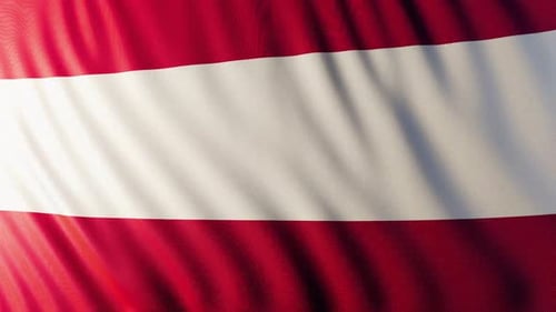 Realistic Waving Fabric Flag Animation Background