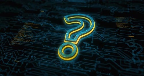 Question mark search and quest symbol digital concept