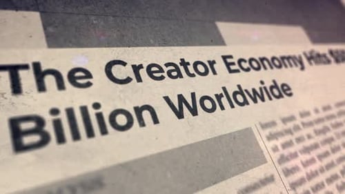 Newspaper Headline Reveal with Retro Glitch Effect