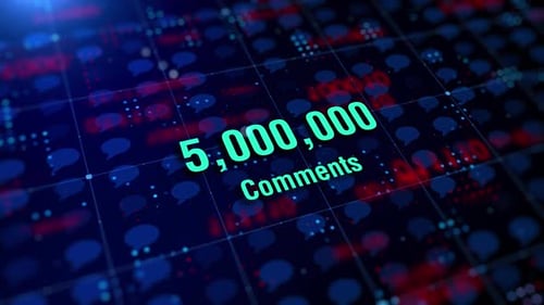Contador de comentarios en redes sociales: cero a 5000000
