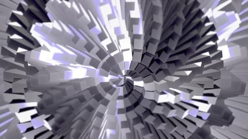 Animation d'objets 3D rotatifs géométriques abstraits 0,2. 4 K