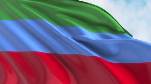 Realistic Waving Tricolor Flag Animation