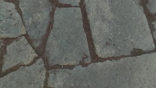 Aerial View Ancient City Revealed After Excavation Stone Temples and Roads