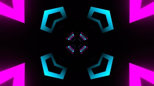 Pink And Cyan Neon Direction Arrows Background Vj Loop In 4K