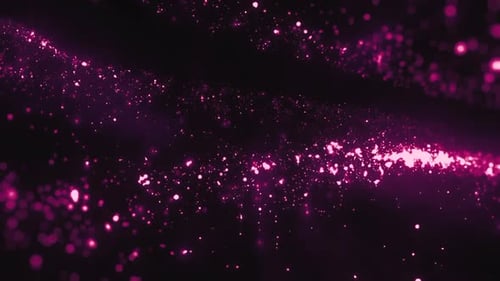 Animationshintergrund mit rosa funkelnden Partikeln