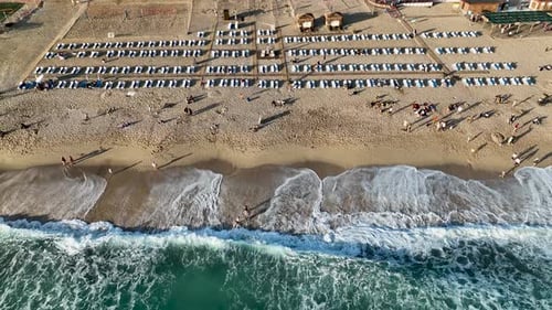Sea Texture Aerial View 4 K Turkey Alanya