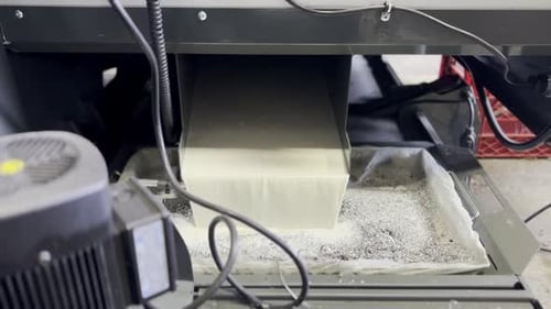Metal Cutting Machine in Operation with Water