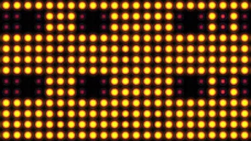 Blinking Yellow Light In Bubbles Background