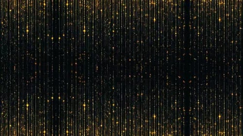 Elegant Golden Glittering Particles Falling Loop Background