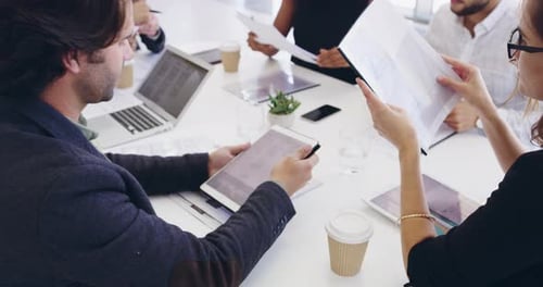 Business Team Meeting in Modern Office