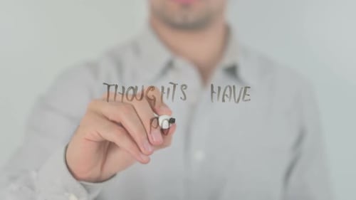 Thoughts Have Power, Writing on Transparent Screen