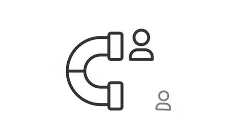 Animated Attract Clients Linear Icon