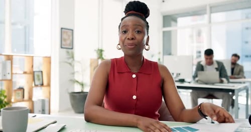Professional Woman Explains Business Ideas in Modern Office