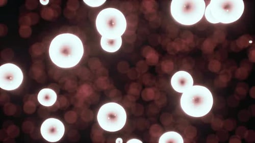 Abstract Glowing Organic Cells Floating Background