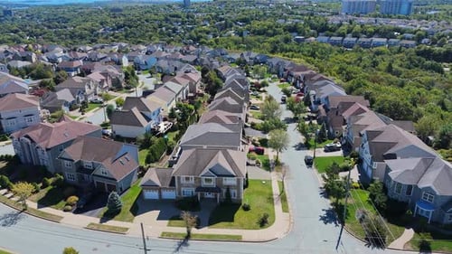Suburban Luxury Homes Halifax Canada Aerial Gated Residential Area