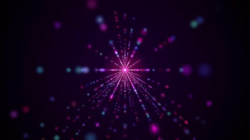 Boucle de tunnel à particules rétro abstraite