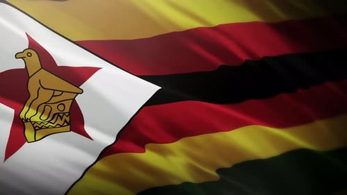 Zimbabwe National Flag Seamlessly Waving Animation