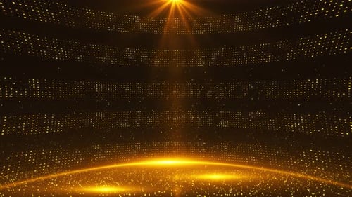 Particles Gold Event Awards Trailer Titles Cinematic Concert Stage Background for Song or Dance