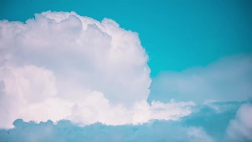 Cinematic Time-Lapse Clouds Moving in a Bright Blue Sky