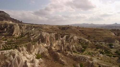 Aerial view of Goreme Historical National Park in Cappadocia