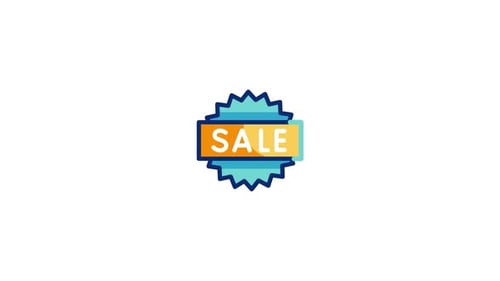 Animated Flat Design Sale Badge Reveal